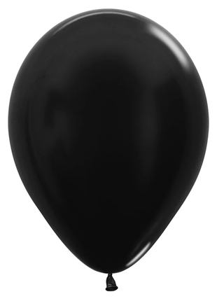11in Sempertex Metallic Black 100ct - Joker Party Supply