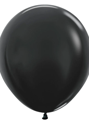 18in Sempertex Metallic Black 25ct - Joker Party Supply