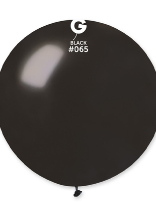 31in Gemar Metallic Black Balloon 1ct #065 - Joker Party Supply