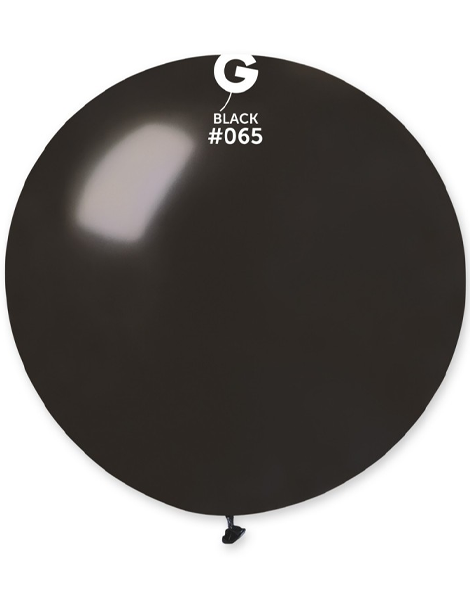 31in Gemar Metallic Black Balloon 1ct #065 - Joker Party Supply
