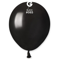 5in Gemar Metallic Black Balloons 100ct #065 - Joker Party Supply
