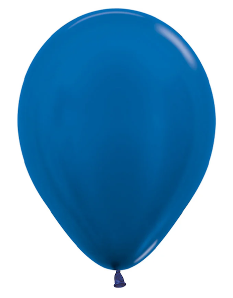 11in Sempertex Metallic Blue 100ct - Joker Party Supply