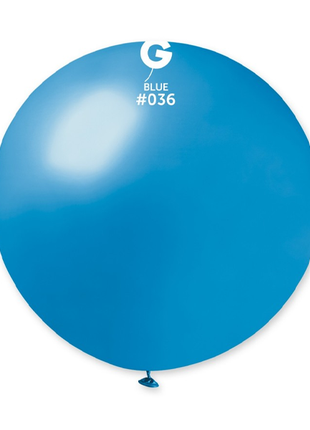 31in Gemar Metallic Blue Balloon 1ct #036 - Joker Party Supply
