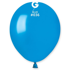 5in Gemar Standard Blue Balloons 100 # 010 - Joker Party Supply