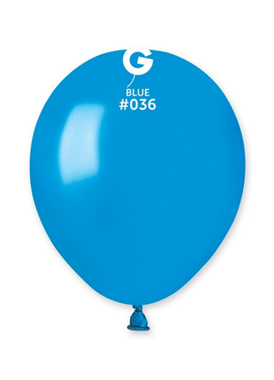 5in Gemar Standard Blue Balloons 100 # 010 - Joker Party Supply