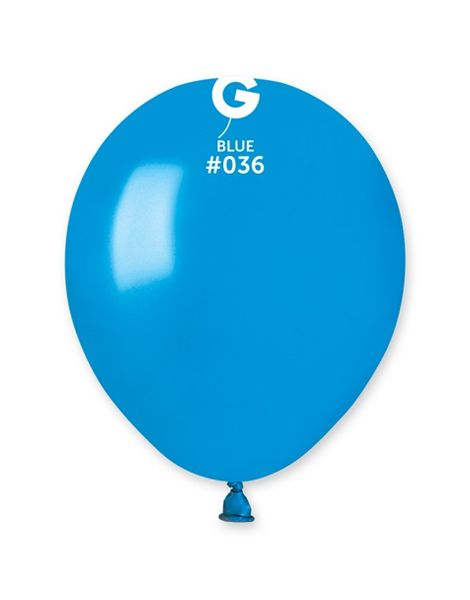 5in Gemar Standard Blue Balloons 100 # 010 - Joker Party Supply