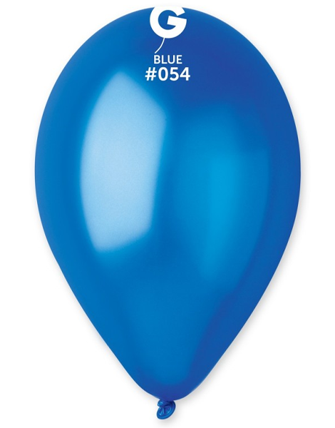 12in Gemar Metallic Royal Blue Balloons 50ct #054 - Joker Party Supply