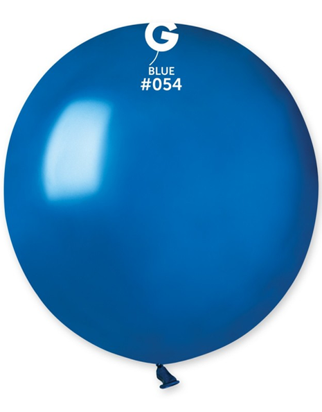 19in Gemar Metallic Royal Blue Balloons 25ct #054 - Joker Party Supply