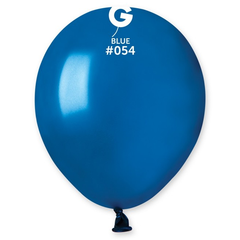 5in Gemar Metallic Royal Blue Balloons 100ct #054 - Joker Party Supply