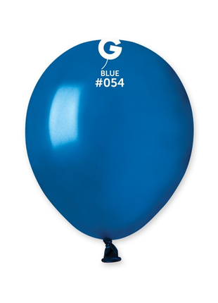 5in Gemar Metallic Royal Blue Balloons 100ct #054 - Joker Party Supply