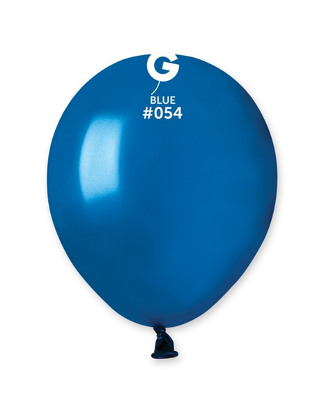 5in Gemar Metallic Royal Blue Balloons 100ct #054 - Joker Party Supply