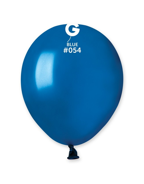 5in Gemar Metallic Royal Blue Balloons 100ct #054 - Joker Party Supply