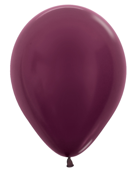 5in Sempertex Metallic Burgundy 100ct - Joker Party Supply