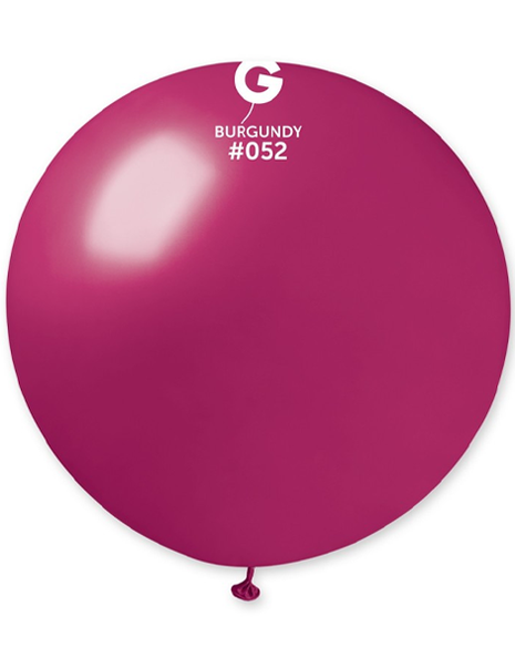 31in Gemar Metallic Burgundy Balloon 1ct #052 - Joker Party Supply