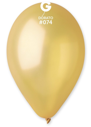12in Gemar Metallic Dorato Balloons 50ct #074 - Joker Party Supply