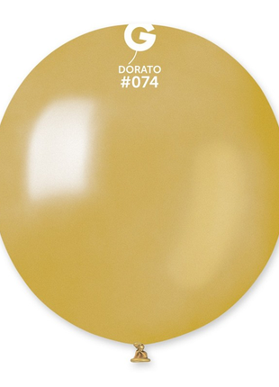 19in Gemar Metallic Dorato Balloons 25ct #074 - Joker Party Supply