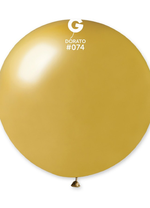 31in Gemar Metallic Dorato Balloon 1ct #074 - Joker Party Supply