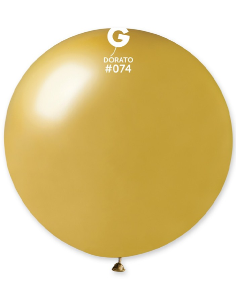 31in Gemar Metallic Dorato Balloon 1ct #074 - Joker Party Supply