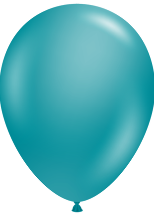 11in Tuftex Metallic Teal  100 Ct - Joker Party Supply