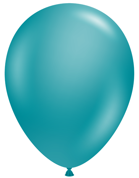 11in Tuftex Metallic Teal  100 Ct - Joker Party Supply