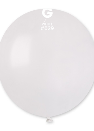 19in Gemar Metallic White Balloons 25ct #029 - Joker Party Supply