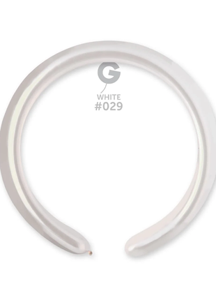 260 Gemar Metallic White Balloons 50ct #029 - Joker Party Supply