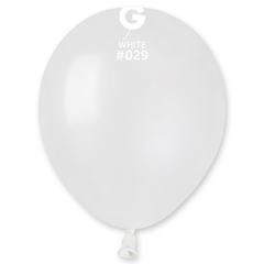 5in Gemar Metallic White Balloons 100ct # 029 - Joker Party Supply