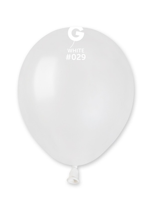 5in Gemar Metallic White Balloons 100ct # 029 - Joker Party Supply