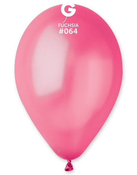12in Gemar Metallic Fuchsia Balloons 50ct #064 - Joker Party Supply