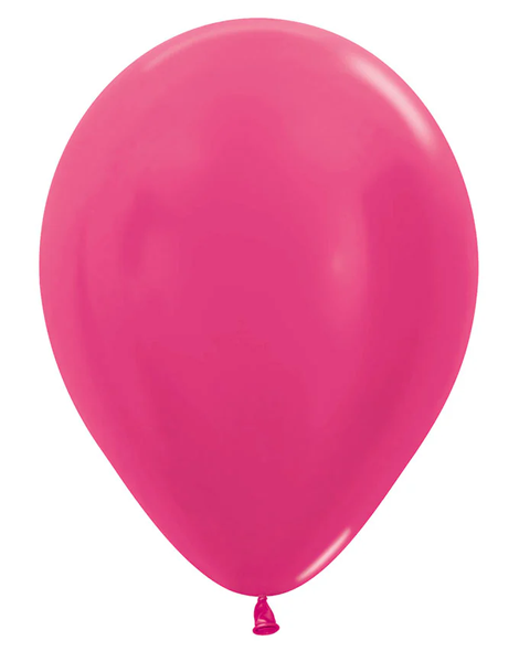 11in Sempertex Metallic Fuchsia 100ct - Joker Party Supply