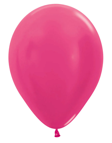 11in Sempertex Metallic Fuchsia 100ct - Joker Party Supply