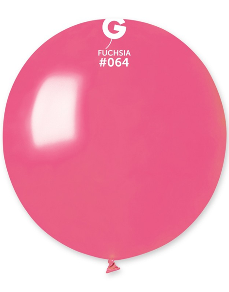 19in Gemar Metallic Fuchsia Balloons 25ct #064 - Joker Party Supply