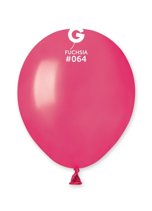 5in Gemar Metallic Fuchsia Balloons 100ct #064 - Joker Party Supply