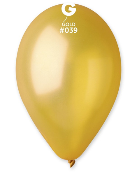 12in Gemar Metallic Gold Balloons 50ct #039 - Joker Party Supply