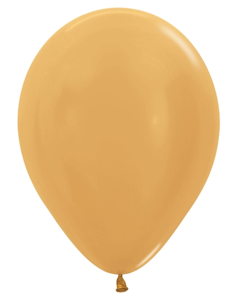 5in Sempertex Metallic Gold 100ct - Joker Party Supply
