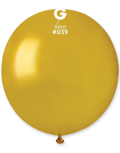 19in Gemar Metallic Gold Balloons 25ct #039 - Joker Party Supply