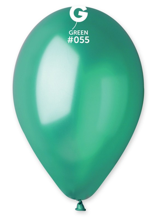 12in Gemar Metallic Green Balloons 50ct #055 - Joker Party Supply
