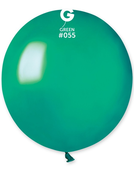 19in Gemar Metallic Green Balloons 25ct #055 - Joker Party Supply