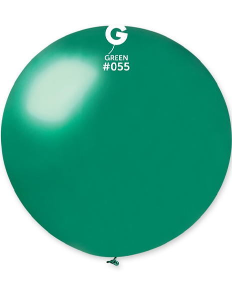 31in Gemar Metallic Green Balloon 1ct #055 - Joker Party Supply