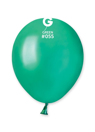 5in Gemar Metallic Green Balloons 100ct #055 - Joker Party Supply