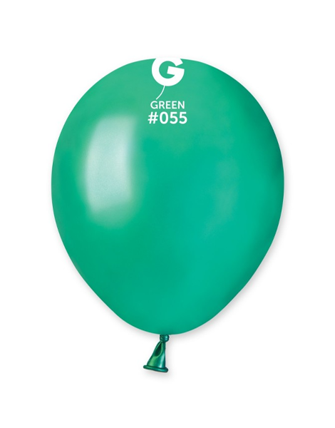 5in Gemar Metallic Green Balloons 100ct #055 - Joker Party Supply