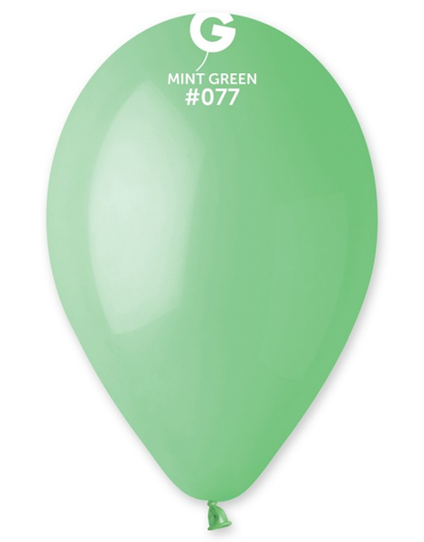 12in Gemar Standard Mint Green Balloons 50ct #077 - Joker Party Supply