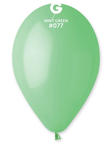 12in Gemar Standard Mint Green Balloons 50ct #077 - Joker Party Supply