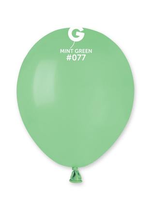 5in Gemar Standard Mint Green Balloons 100 # 077 - Joker Party Supply