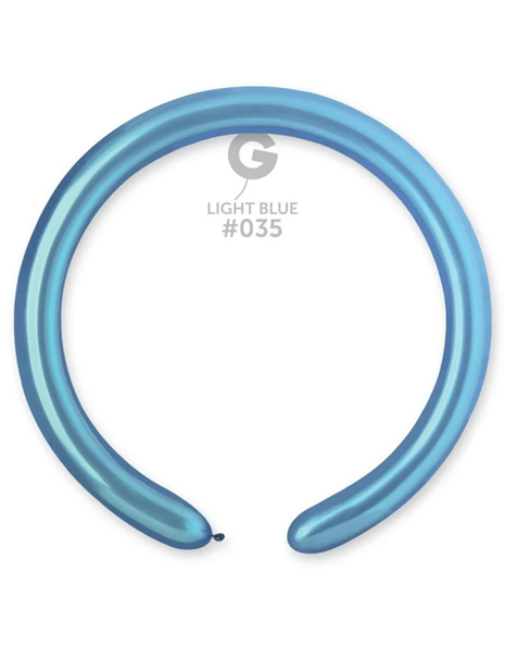260 Gemar Metallic Light Blue Balloons 50ct #035 - Joker Party Supply