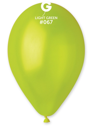 12in Gemar Metallic Light Green Balloons 50ct #067 - Joker Party Supply