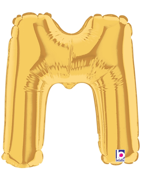 34in Betallic Gold Letter M Megaloons - Joker Party Supply