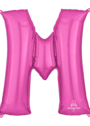34in Anagram Pink Letter M Balloon - Joker Party Supply