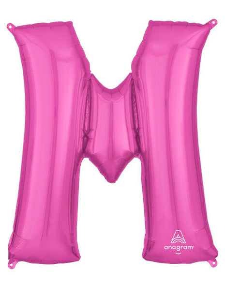 34in Anagram Pink Letter M Balloon - Joker Party Supply