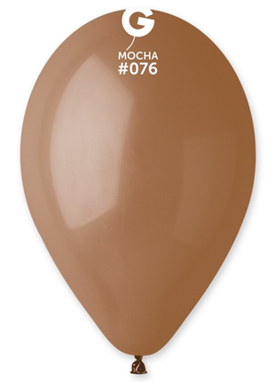12in Gemar Standard Mocha Balloons 50ct #076 - Joker Party Supply